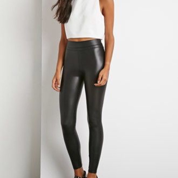 black leather pants forever 21